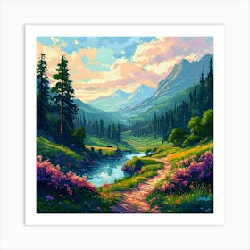 Landscape Painting 21 Art Print