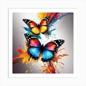 Colorful Butterflies 57 Art Print