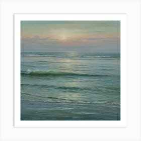 Sunset At The Beach 11 Art Print