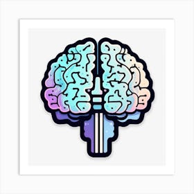 Brain Sticker 3 Art Print