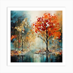 Autumn Trees 1 Art Print