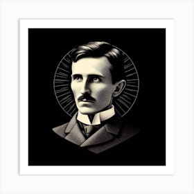 Tesla Portrait Art Print