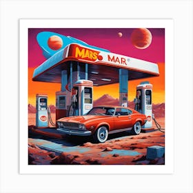 Car in Mars Art Print