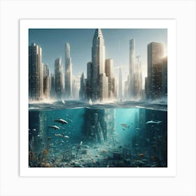 Underwater Cityscape Art Print