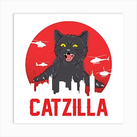 Catzilla Art Print