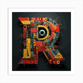 Letter R 4 Art Print