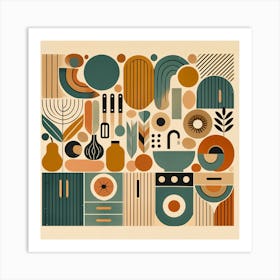 Kitchen Symphony-Harvest Harmony 1 Art Print