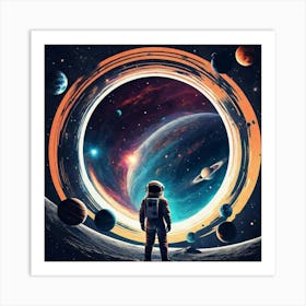 Astronaut In Space 3 Art Print