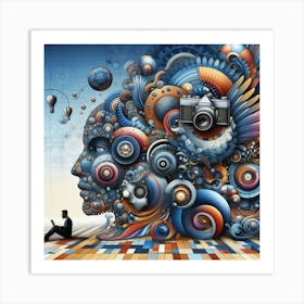 Man With A Camera Art Print