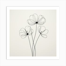 Wire Flowers 2 Art Print