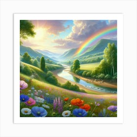 Rainbow In The Valley 1 Art Print