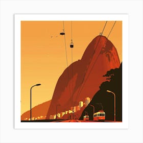 A Sugarloaf Mountain In Rio De Janeiro Minimal I 1719996239 4 Art Print