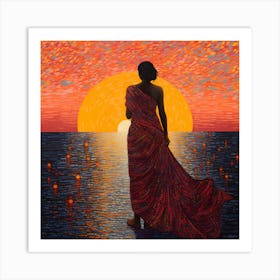 Sunset At The Beach 19 Art Print