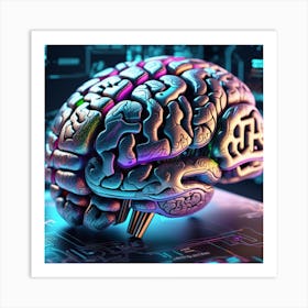 Futuristic Brain 45 Art Print