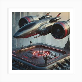 Futuristic Spaceship 4 Art Print