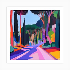 Abstract Park Collection Villa Borghese Gardens Rome 1 Art Print