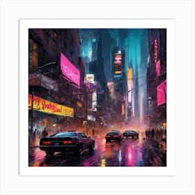 Neon City Art Print