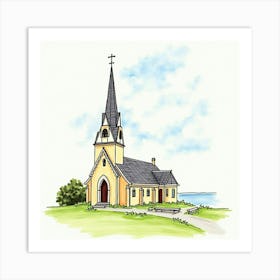 Watercolor Painting Of The St Art Print