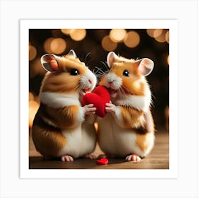 Valentines Hamster 11 Art Print