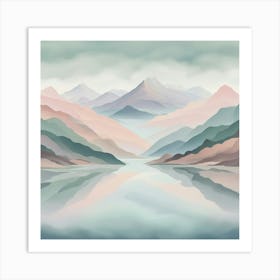 Abstract Mountain Landscape 2 Art Print