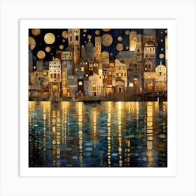 City At Night 1 Art Print