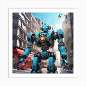 Robot In The City 40 Art Print