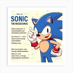 Sonic The Hedgehog 28 Art Print