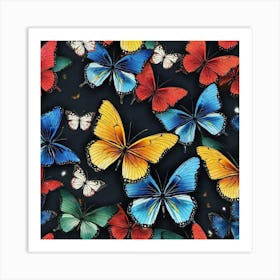 Colorful Butterflies 62 Art Print