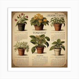 Default Vintage Make A Calendar Of Planting Dates Aesthetic 2 Art Print