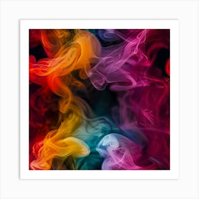 Colorful Smoke Background 2 Art Print