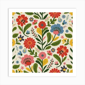 Floral Pattern 22 Art Print