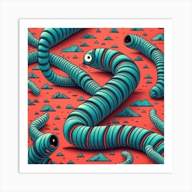 Deadly Worms Art Print