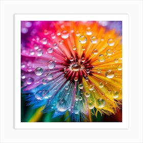 Colorful Dandelion Art Print