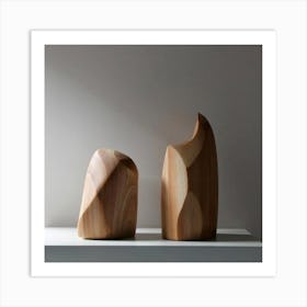 Two Wooden Sculptures Art Print