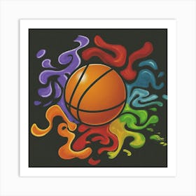 Basketball Ball Art Print