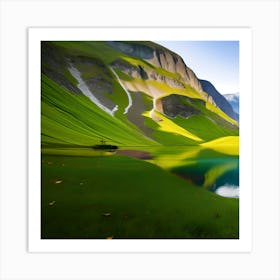 Lake In The Mountains Art Print