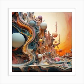 Abstract City Art Print