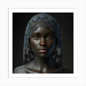 Portrait Of A Black Woman Art Print