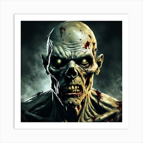 Zombie's Ghostly Presence Art Print