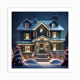 Christmas House 14 Art Print