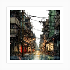 Grungy Street Art Print