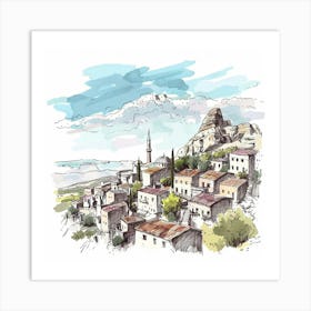 Village In The Mountains 6 Art Print