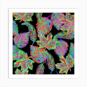 Autumn Pattern Dried Leaves Art Print