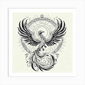 A mythical phoenix 4 Art Print