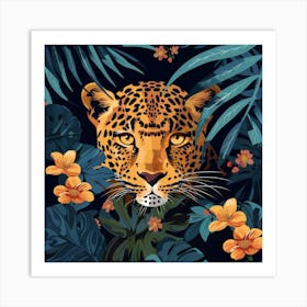 Leopard In The Jungle 8 Art Print
