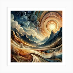 Abstract Landscape Painting 1 Art Print