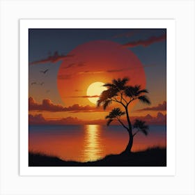 Default Create A Unique Art Of Sunset 3 Art Print