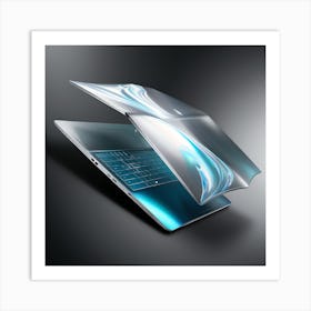 Leonardo Phoenix A Futuristic Sleek Laptop With A Mesmerizing 3 Art Print