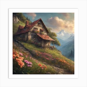 House In The Mountains 1 Art Print