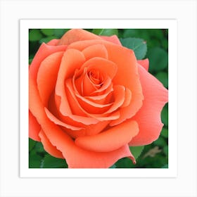 Orange rose luck Art Print
